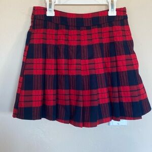 Plaid Red and Black Mini Skirt